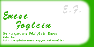 emese foglein business card